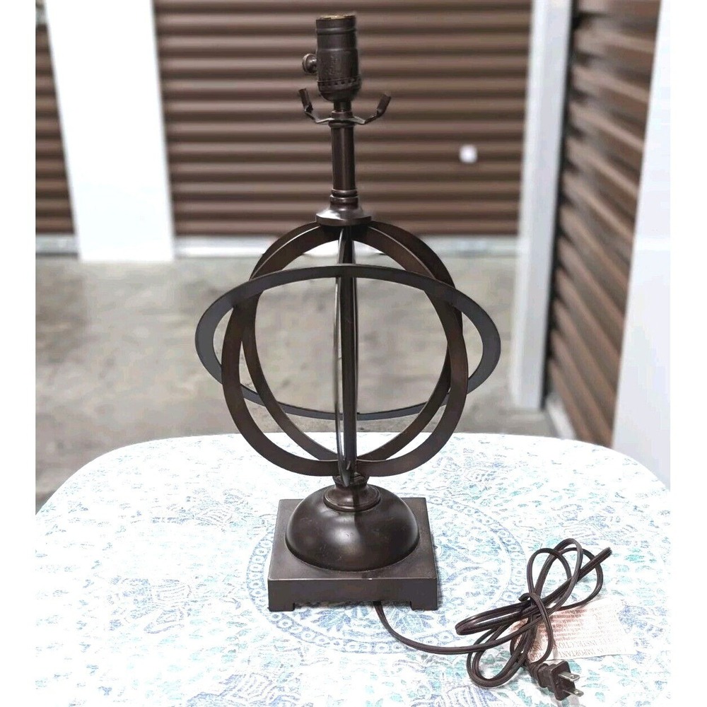 Hampton Bay Bronze Globe Table Lamp Modern Industrial Orb Accent Working